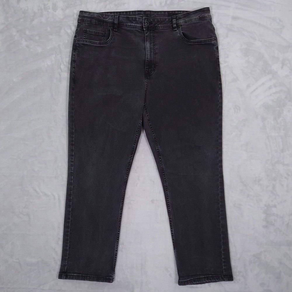 The Perfect Jean NYC Jeans Mens 40x28 Athletic Fit Black Gray Tapered Stretch
